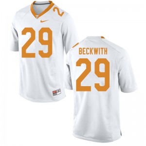 Mens Tennessee #29 Camryn Beckwith White Official Jerseys 322149-285