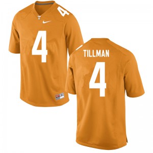 Men Tennessee #4 Cedric Tillman Orange Embroidery Jerseys 826243-545