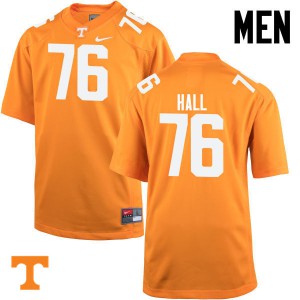 Mens Tennessee Vols #76 Chance Hall Orange College Jerseys 156915-612