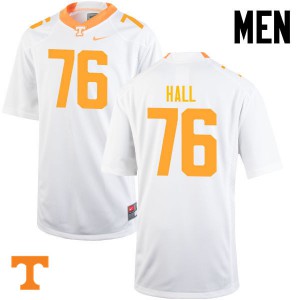 Mens Tennessee Volunteers #76 Chance Hall White High School Jerseys 790689-972