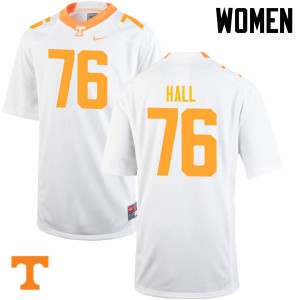Womens Tennessee Volunteers #76 Chance Hall White College Jersey 510793-709