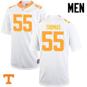 Men Tennessee Volunteers #55 Coleman Thomas White Stitched Jersey 137875-790