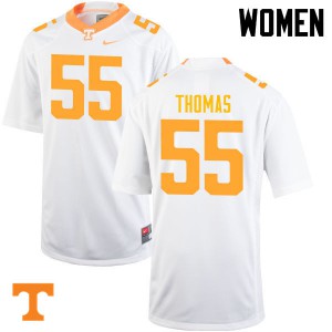 Women's UT #55 Coleman Thomas White Stitched Jerseys 240167-285