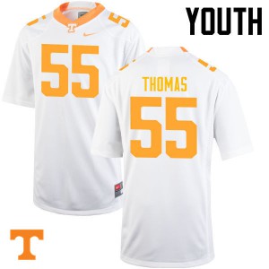 Youth UT #55 Coleman Thomas White Player Jersey 784945-255