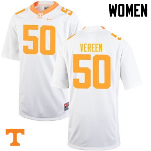 Women's Tennessee Volunteers #50 Corey Vereen White Football Jerseys 262673-180