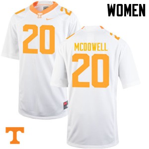Women's Tennessee Vols #20 Cortez McDowell White Alumni Jerseys 746440-594