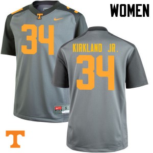 Women Tennessee #34 Darrin Kirkland Jr. Gray Embroidery Jerseys 476593-967