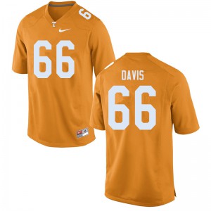Men's Vols #66 Dayne Davis Orange NCAA Jerseys 571455-138