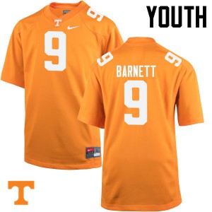 Youth Tennessee #9 Derek Barnett Orange Official Jersey 959800-911