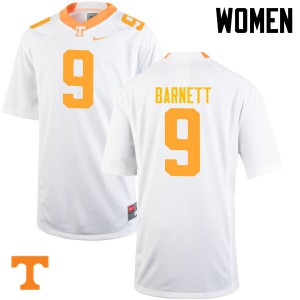 Women's Tennessee #9 Derek Barnett White Stitched Jerseys 626469-226
