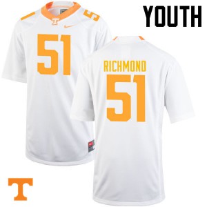 Youth Tennessee Volunteers #51 Drew Richmond White NCAA Jerseys 539647-138