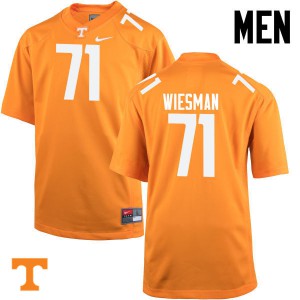 Men's Tennessee Vols #71 Dylan Wiesman Orange Football Jersey 666758-651