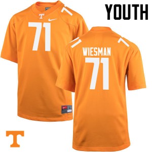 Youth Tennessee Volunteers #71 Dylan Wiesman Orange Football Jersey 979826-529