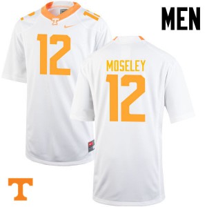 Men's Tennessee Vols #12 Emmanuel Moseley White High School Jerseys 471148-615
