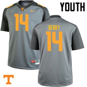 Youth Tennessee Volunteers #14 Eric Berry Gray Alumni Jerseys 680045-611