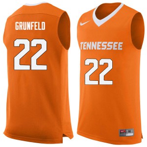 Mens Tennessee #22 Ernie Grunfeld Orange Basketball Jersey 171526-522