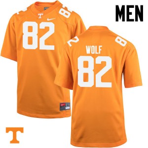 Mens Tennessee Vols #82 Ethan Wolf Orange Football Jersey 289704-991