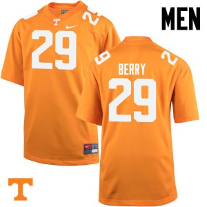 Men's Tennessee #29 Evan Berry Orange Football Jersey 614525-927