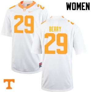 Womens Tennessee #29 Evan Berry White NCAA Jerseys 862832-131