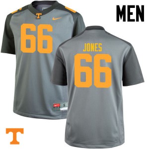 Men Tennessee Vols #66 Jack Jones Gray Football Jersey 505268-793