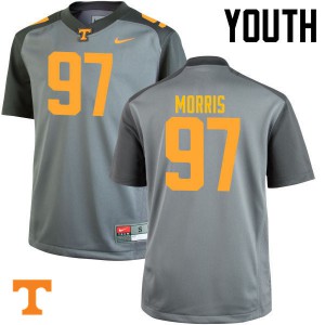 Youth Tennessee Volunteers #97 Jackson Morris Gray Embroidery Jersey 698352-525