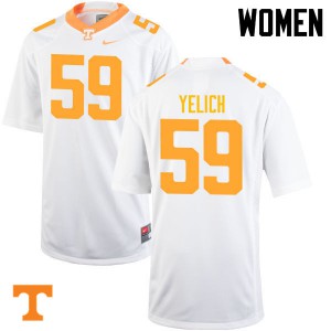 Women's Tennessee #59 Jake Yelich White Stitch Jersey 712971-723