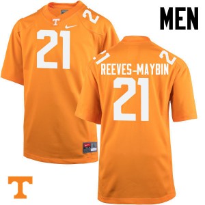 Mens Vols #21 Jalen Reeves-Maybin Orange Stitched Jersey 485807-304