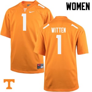 Womens UT #1 Jason Witten Orange University Jerseys 212500-900