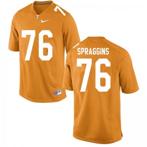 Men Tennessee #76 Javontez Spraggins Orange Stitch Jersey 319034-597