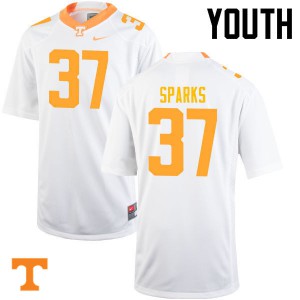 Youth Tennessee #37 Jayson Sparks White Stitched Jerseys 456466-240