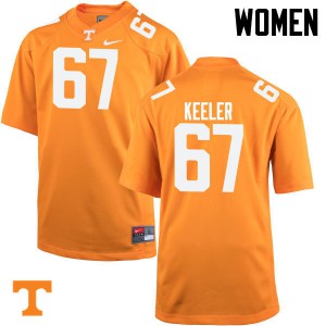Womens Tennessee Vols #67 Joe Keeler Orange Official Jersey 240615-799