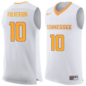 Men Tennessee #10 John Fulkerson White NCAA Jersey 211657-200