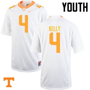 Youth Tennessee Vols #4 John Kelly White Football Jerseys 364471-741