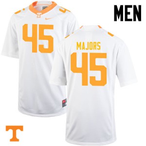 Mens Tennessee #45 Johnny Majors White Embroidery Jerseys 797640-829