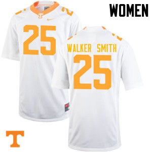 Women's Tennessee Volunteers #25 Josh Walker Smith White Stitch Jersey 500297-852
