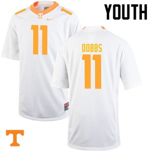 Youth Tennessee #11 Joshua Dobbs White Player Jersey 542486-708