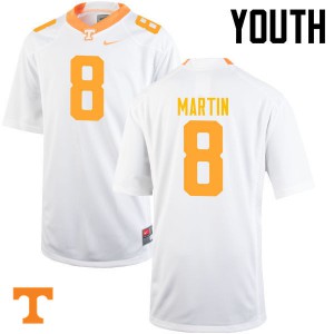 Youth UT #8 Justin Martin White Official Jerseys 690631-386