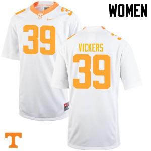 Women's Tennessee #39 Kendal Vickers White High School Jerseys 219778-831
