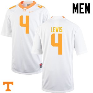 Men's Tennessee #4 LaTroy Lewis White Stitched Jersey 137485-945