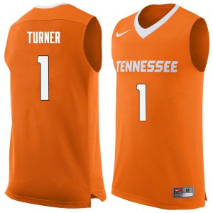 Men Tennessee Vols #1 Lamonte Turner Orange Stitch Jersey 505033-382