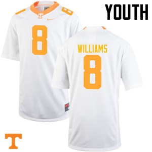 Youth Tennessee Volunteers #8 Latrell Williams White Stitch Jersey 730926-958