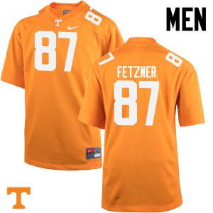 Mens Tennessee Volunteers #87 Logan Fetzner Orange Player Jerseys 868748-381