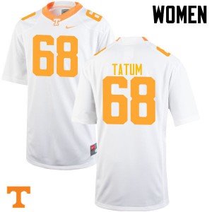Womens Vols #68 Marcus Tatum White Football Jersey 850094-758