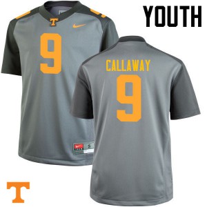 Youth Tennessee #9 Marquez Callaway Gray Alumni Jerseys 670563-586