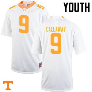 Youth Tennessee #9 Marquez Callaway White Stitched Jerseys 669750-240