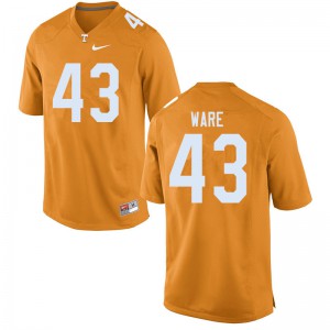 Mens Tennessee Vols #43 Marshall Ware Orange Embroidery Jerseys 943561-609