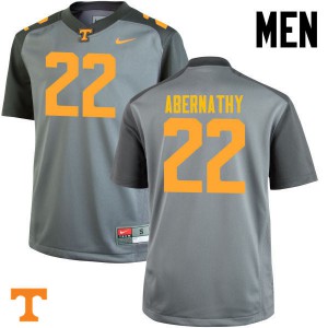 Men's Tennessee #22 Micah Abernathy Gray College Jerseys 925116-704