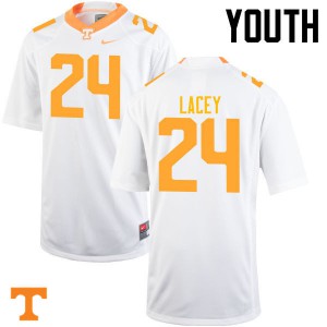 Youth Tennessee Volunteers #24 Michael Lacey White Official Jerseys 815607-873
