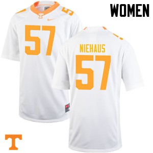 Women's Tennessee #57 Nathan Niehaus White Football Jersey 759399-112