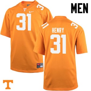 Men Tennessee Vols #31 Parker Henry Orange Embroidery Jersey 864513-769